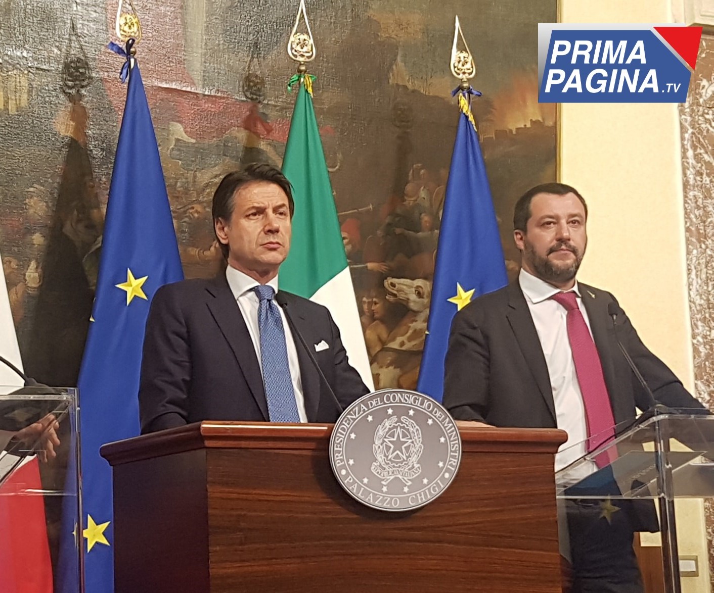 PALAZZO CHIGI In corso incontro tra Salvini e Conte 